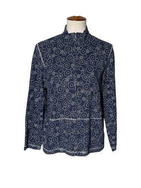 Cappagallo full-zip jacket blue, long sleeves, front pockets size PXL women’s